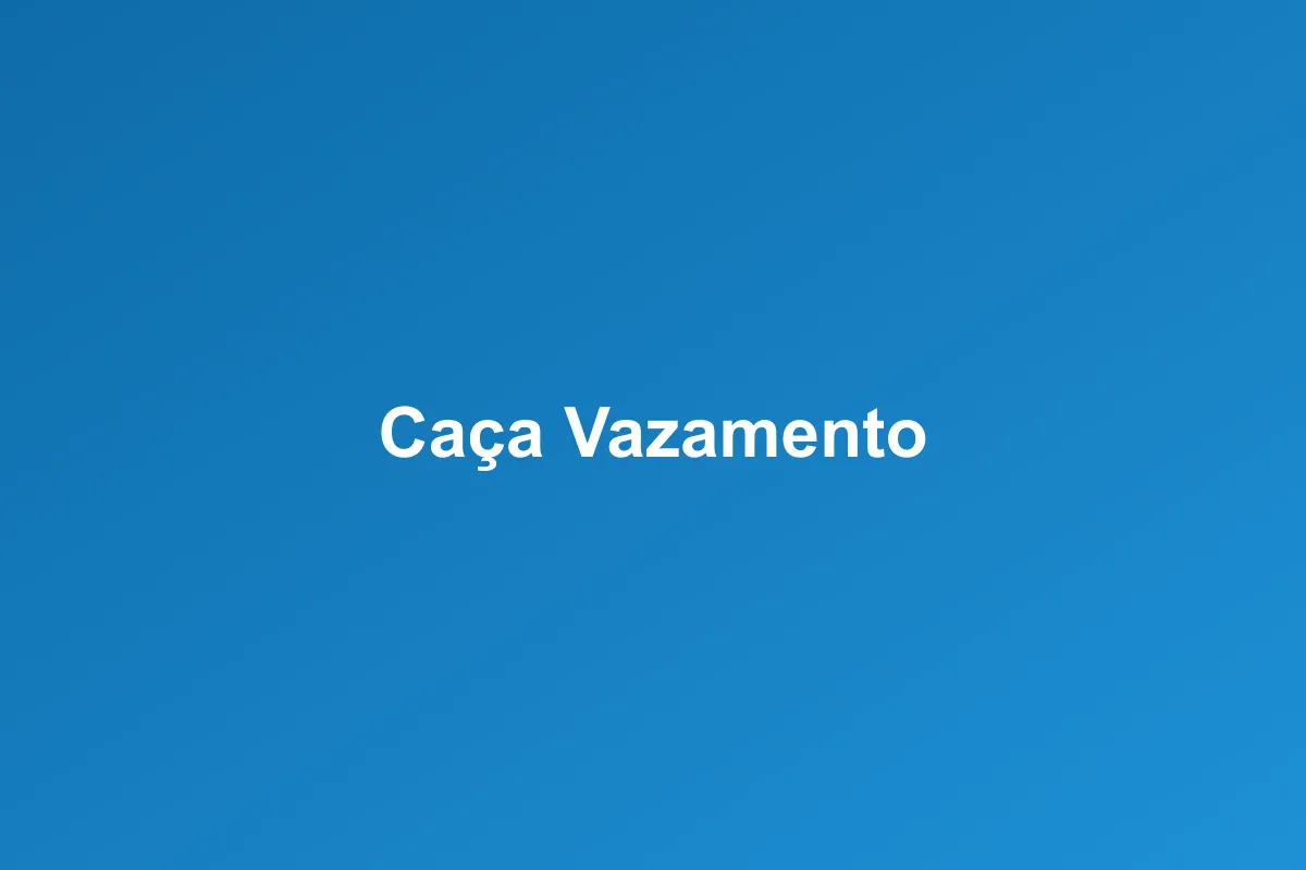 Caça vazamento em São Caetano do Sul